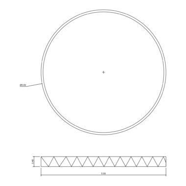 Aro 5 mt de diametro x 40 cm de alto