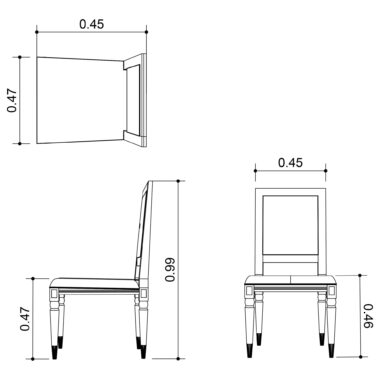 Silla square French gris