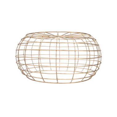 Lampara herrería dorada oval