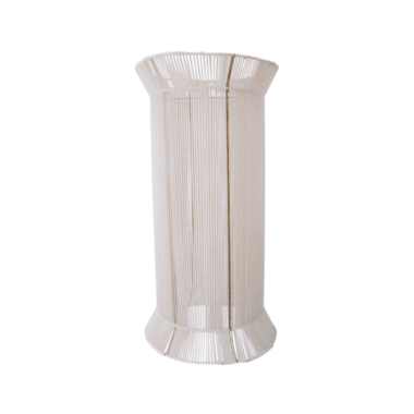 Lámpara tejida blanca