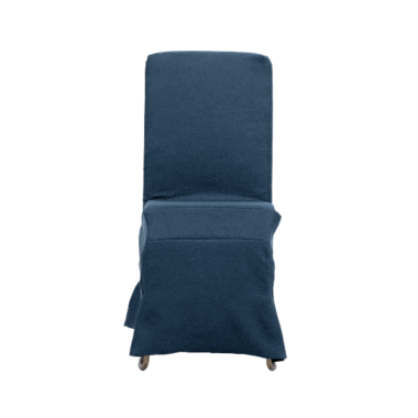 Silla con funda azul