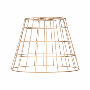 Lampara herrería dorada cónica